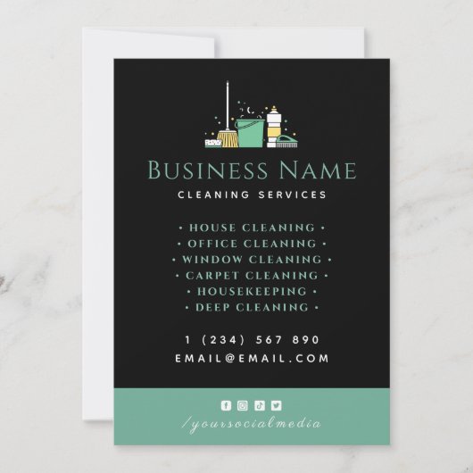 House Keeping Cleaning Services Maid Visitekaartje Kaart (Voorkant)