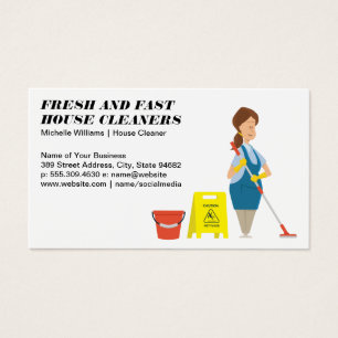 House Keeping   Maid Mopping and Cleaning Visitekaartje