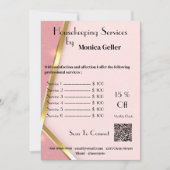 House Keeping Maid Prijs Roos Gold Blush QR Code Kaart (Voorkant)