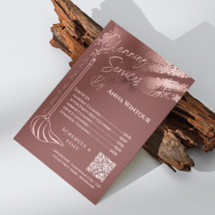House Keeping Maid Prijs Roos Gold Blush QR Code Kaart