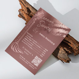 House Keeping Maid Prijs Roos Gold Blush QR Code Kaart