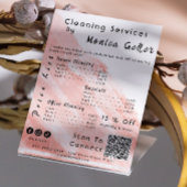 House Keeping Maid Prijs Roos Gold Blush QR Code Kaart