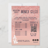 House Keeping Maid Prijs Roos Gold Blush QR Code Kaart (Voorkant)