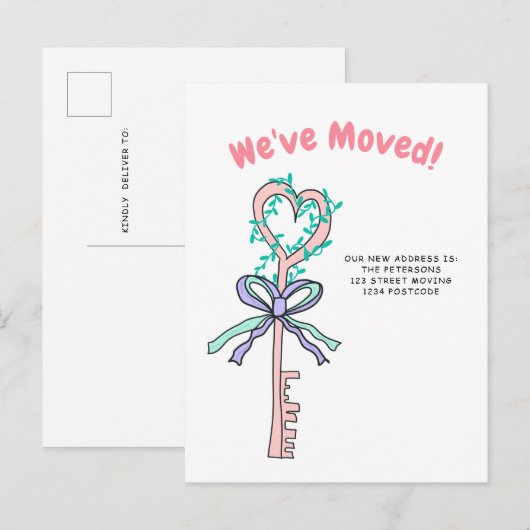 House key illustratie ontroerende aankondiging (Voorkant / Achterkant)