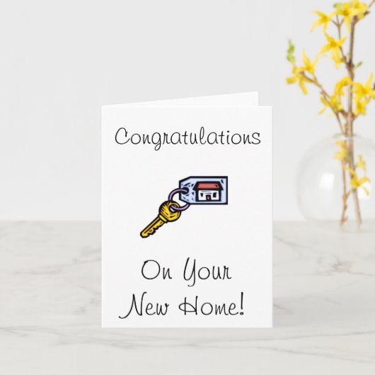 House Key Kaart (Gele Bloem)