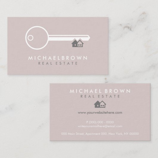 House Key Realtor Visitekaartje (Voorkant / Achterkant)