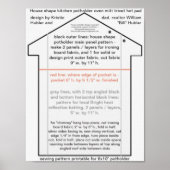 House Kitchen Potholder Sewing Pattern downloaden Poster (Voorkant)