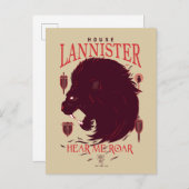 House Lannister - Hear me Roar Briefkaart (Voorkant / Achterkant)