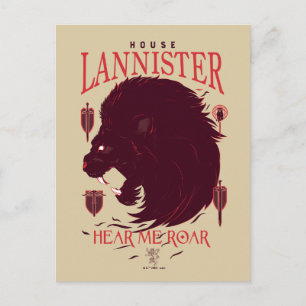 House Lannister - Hear me Roar Briefkaart