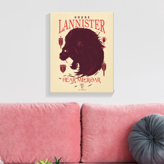 House Lannister - Hear me Roar Canvas Afdruk (Insitu (Woonkamer))