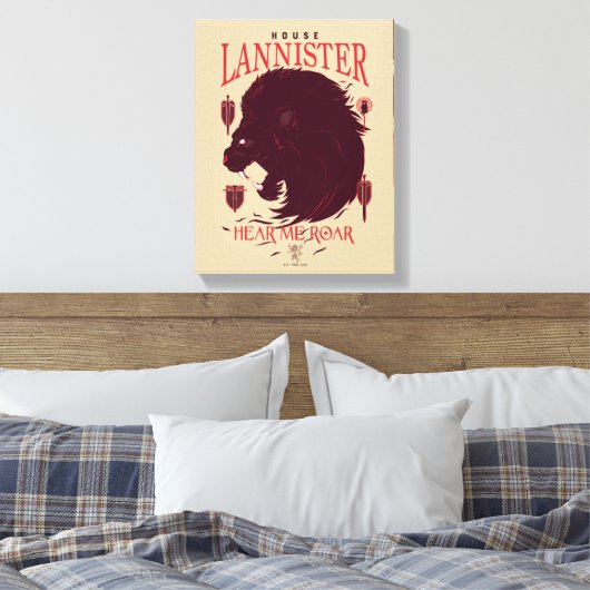 House Lannister - Hear me Roar Canvas Afdruk (Insitu (Slaapkamer))