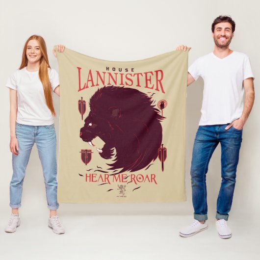 House Lannister - Hear me Roar Fleece Deken (In situ)