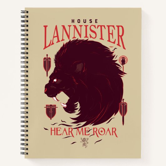 House Lannister - Hear Me Roar Notitieboek (Voorkant)