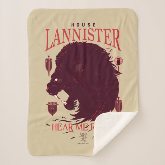 House Lannister - Hear Me Roar Sherpa Deken (Voorkant)