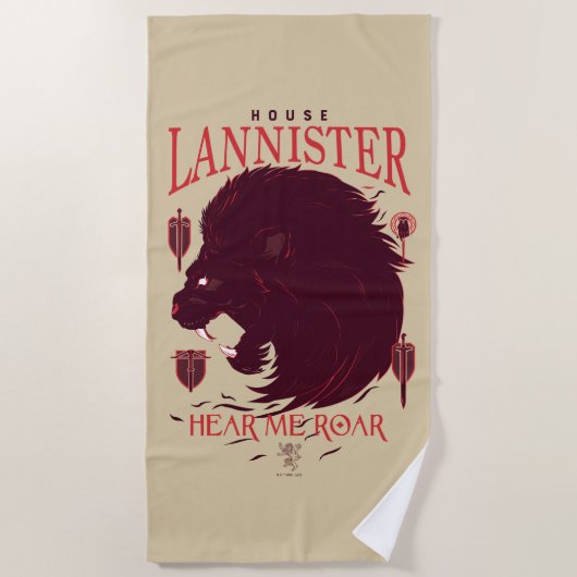 House Lannister - Hear me Roar Strandlaken (Voorkant)