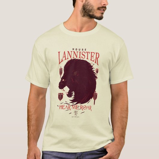 House Lannister - Hear me Roar T-shirt (Voorkant)