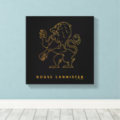 House Lannister Icon Canvas Afdruk (Insitu (Houten vloer))