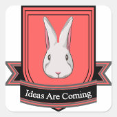 House Lapin Vierkante Sticker (Voorkant)