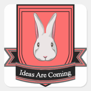 House Lapin Vierkante Sticker