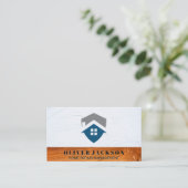 House Logo | Achtergrond voor houten rugzak Visitekaartje (Staand voorkant)