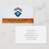 House Logo | Achtergrond voor houten rugzak Visitekaartje (Voorkant / Achterkant)