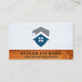 House Logo | Achtergrond voor houten rugzak Visitekaartje (Voorkant)