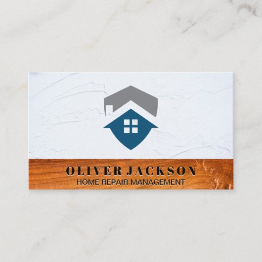 House Logo | Achtergrond voor houten rugzak Visitekaartje (Voorkant)