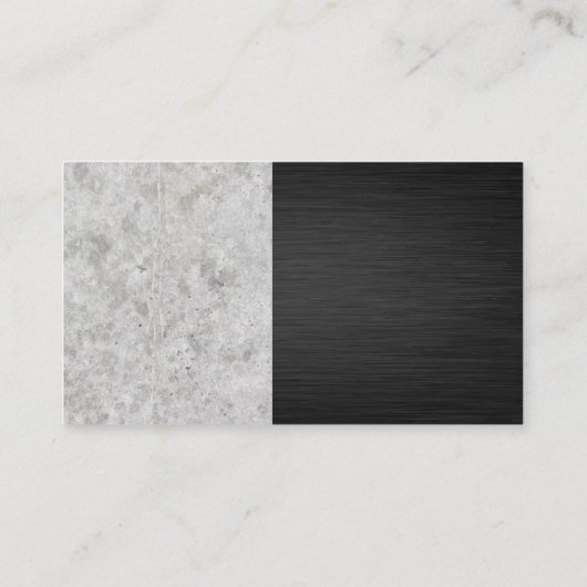 House Logo | Beton | Zwarte textuur Afsprakenkaartje (Achterkant)
