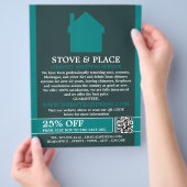 House Logo, Chimney Sweeping Service Flyer (Hand)