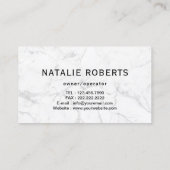 House Logo Home Cleaning Service Trendy Marble Visitekaartje (Achterkant)