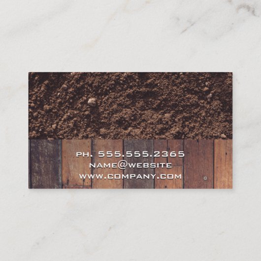 House Logo | Houten borden en vuil Visitekaartje (Achterkant)