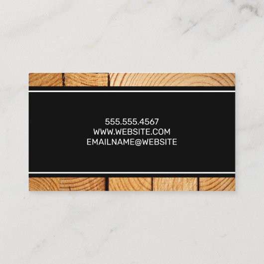 House Logo | Houtkorrels Visitekaartje (Achterkant)