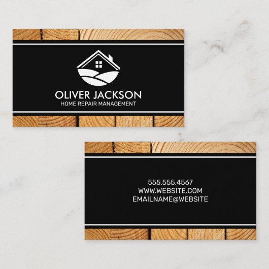 House Logo | Houtkorrels Visitekaartje (Voorkant / Achterkant)