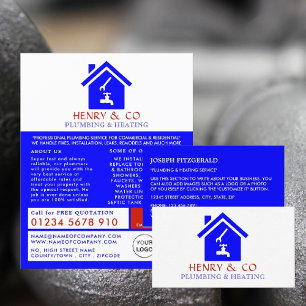House Logo, Plumber, Plumbing Adverteren Flyer