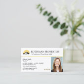 House Logo Real Estate Agent Add Photo Business B Visitekaartje (Staand voorkant)