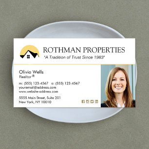 House Logo Real Estate Agent Add Photo Business B Visitekaartje