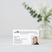 House Logo Real Estate Agent Foto toevoegen Busine Visitekaartje (Staand voorkant)