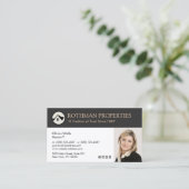 House Logo Real Estate Agent Realtor voegt foto BU Visitekaartje (Staand voorkant)