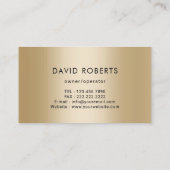 House Logo Real Estate Realtor Modern Black & Gold Visitekaartje (Achterkant)