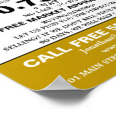 House Logo, Realtor, Estate Agent Adverteren Poster (Hoek)