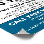 House Logo, Realtor, Estate Agent Adverteren Poster (Hoek)