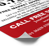 House Logo, Realtor, Estate Agent Adverteren Poster (Hoek)