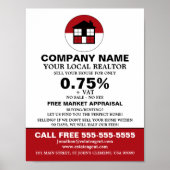 House Logo, Realtor, Estate Agent Adverteren Poster (Voorkant)