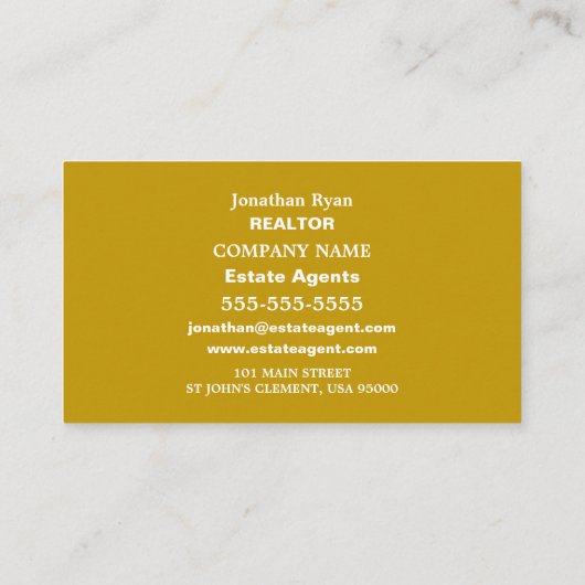 House Logo, Realtor, Estate Agent Visitekaartje (Achterkant)