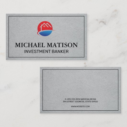 House Logo | Rood Blauw Visitekaartje (Voorkant / Achterkant)
