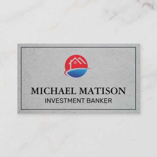 House Logo | Rood Blauw Visitekaartje (Voorkant)