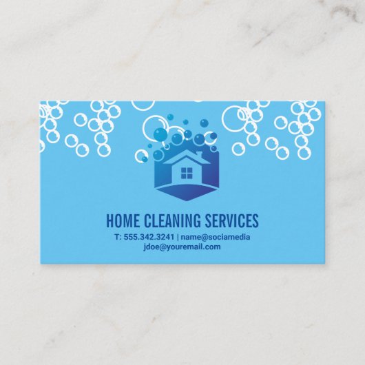 House Logo | Zeepbellen Visitekaartje (Voorkant)