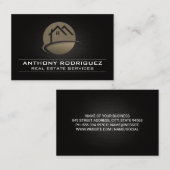 House Logos | Zwarte achtergrond Visitekaartje (Voorkant / Achterkant)