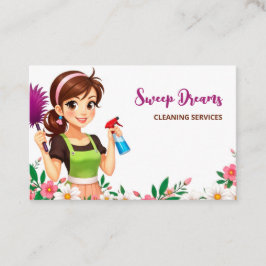 House Maid Floral QR Visitekaartje