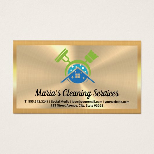 House Maid Logo | Reinigers Visitekaartje (Voorkant)